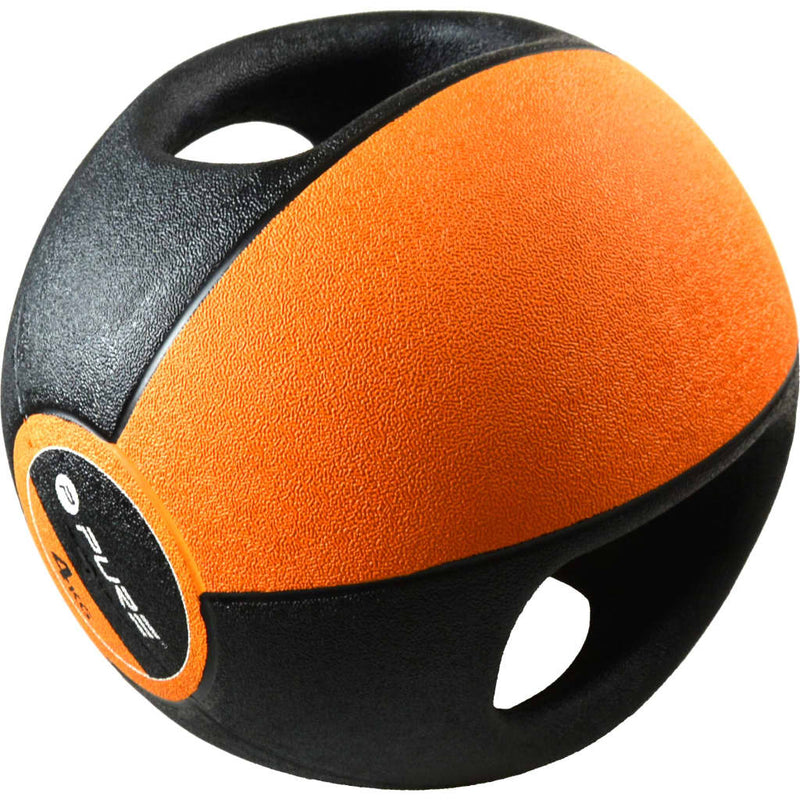Load image into Gallery viewer, Pure2improve pure2improve medicijnbal met handvatten 4 kg oranje
