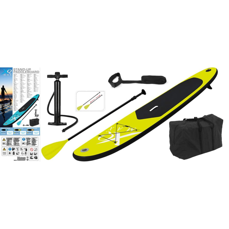 Load image into Gallery viewer, Xq max stand up paddleboard opblaasbaar 285 cm lime en zwart
