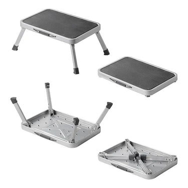Proplus opstapje inklapbaar 38x26x17.5 cm voor caravan camper grijs zwart