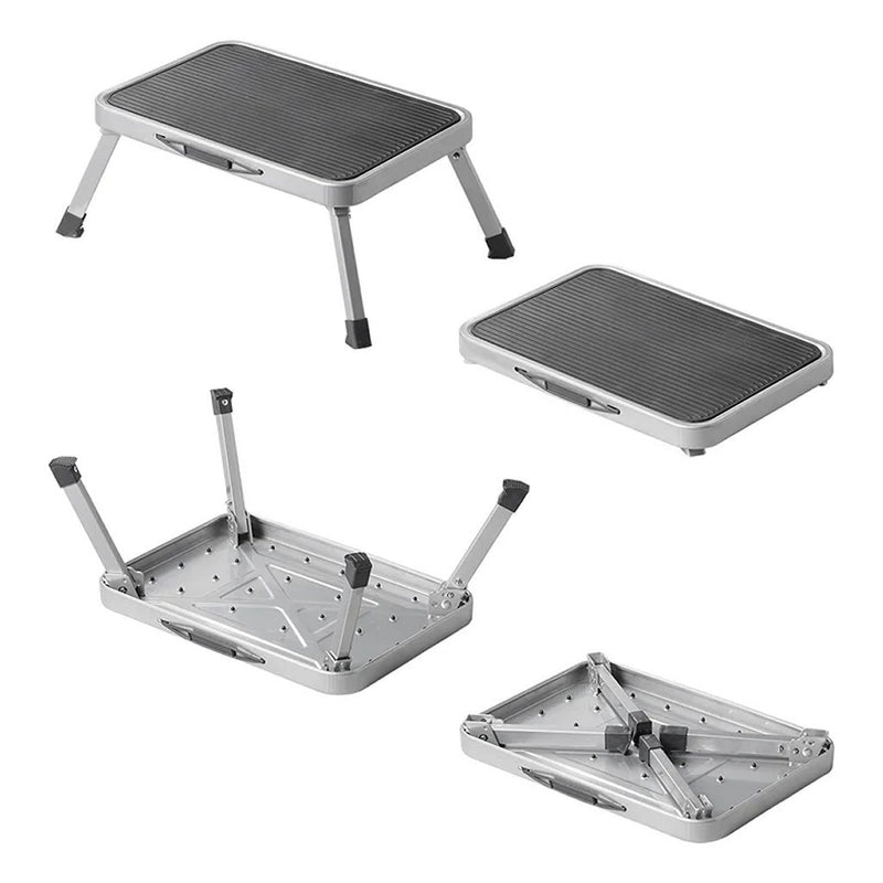 ギャラリービューアに画像をロードする, Proplus opstapje inklapbaar 38x26x17.5 cm voor caravan camper grijs zwart
