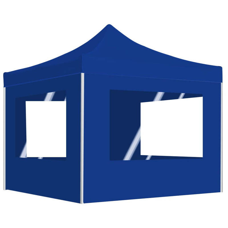 Load image into Gallery viewer, VidaXL Partytent inklapbaar met wanden 3x3 m aluminium blauw

