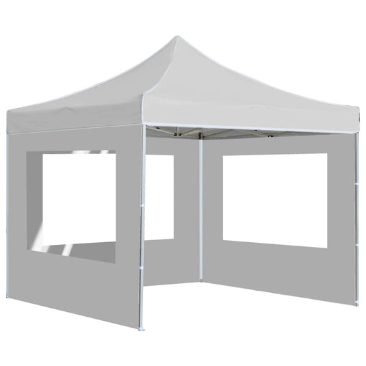 Vidaxl partytent inklapbaar met wanden 3x3 m aluminium wit