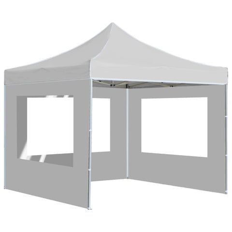 VidaXL Partytent inklapbaar met wanden 3x3 m aluminium wit