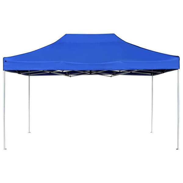 VidaXL Partytent professioneel inklapbaar 4,5x3 m aluminium blauw