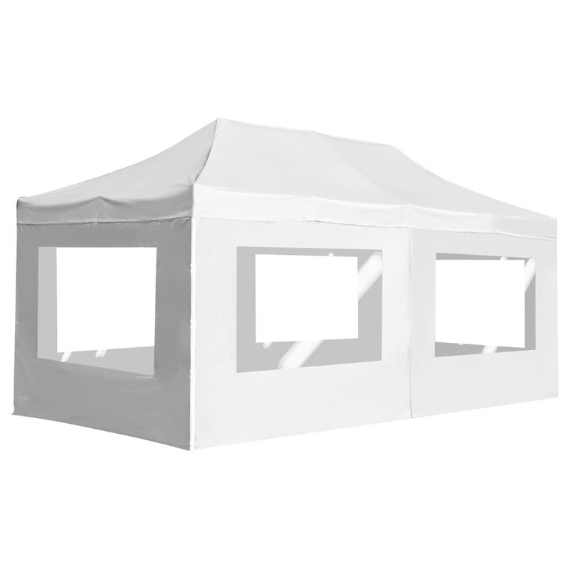 Load image into Gallery viewer, Vidaxl partytent inklapbaar met wanden 6x3 m aluminium wit
