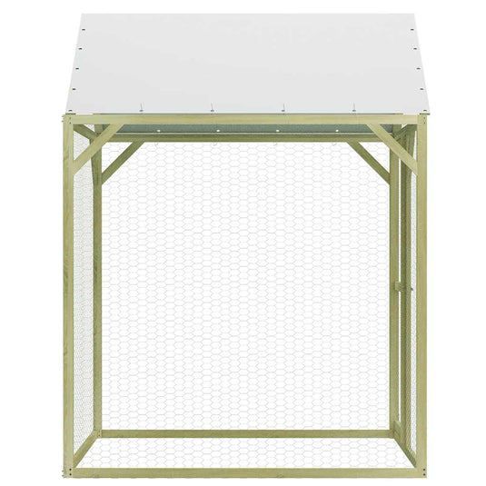 Vidaxl kippenhok 1,5x1,5x2 m staal