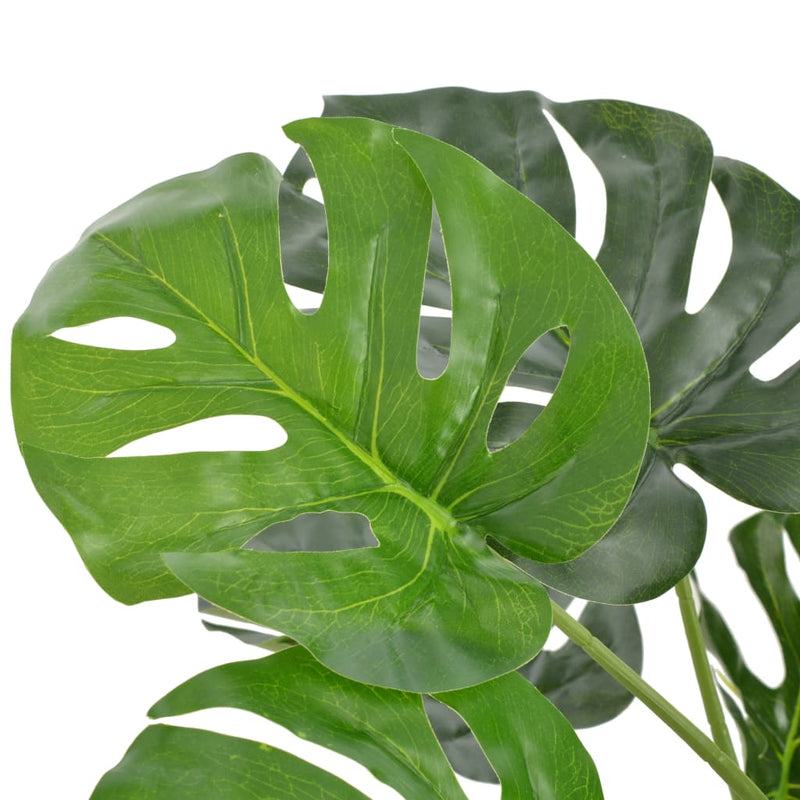 Afbeelding laden in galerijviewer, Vidaxl kunstplant met pot monstera 100 cm groen

