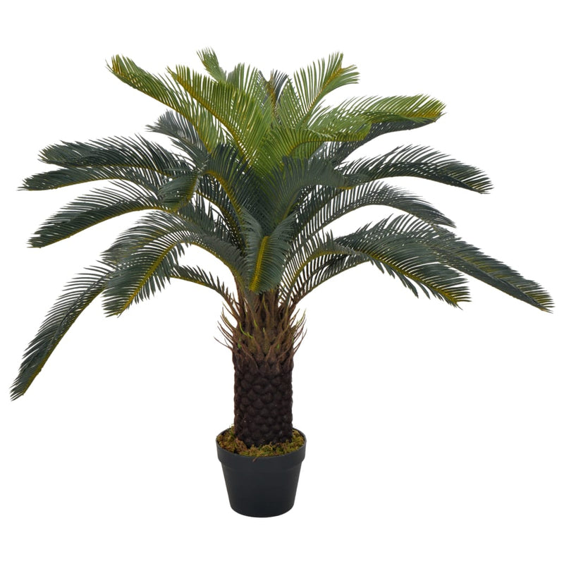 Load image into Gallery viewer, Vidaxl kunstplant met pot cycaspalm 90 cm groen
