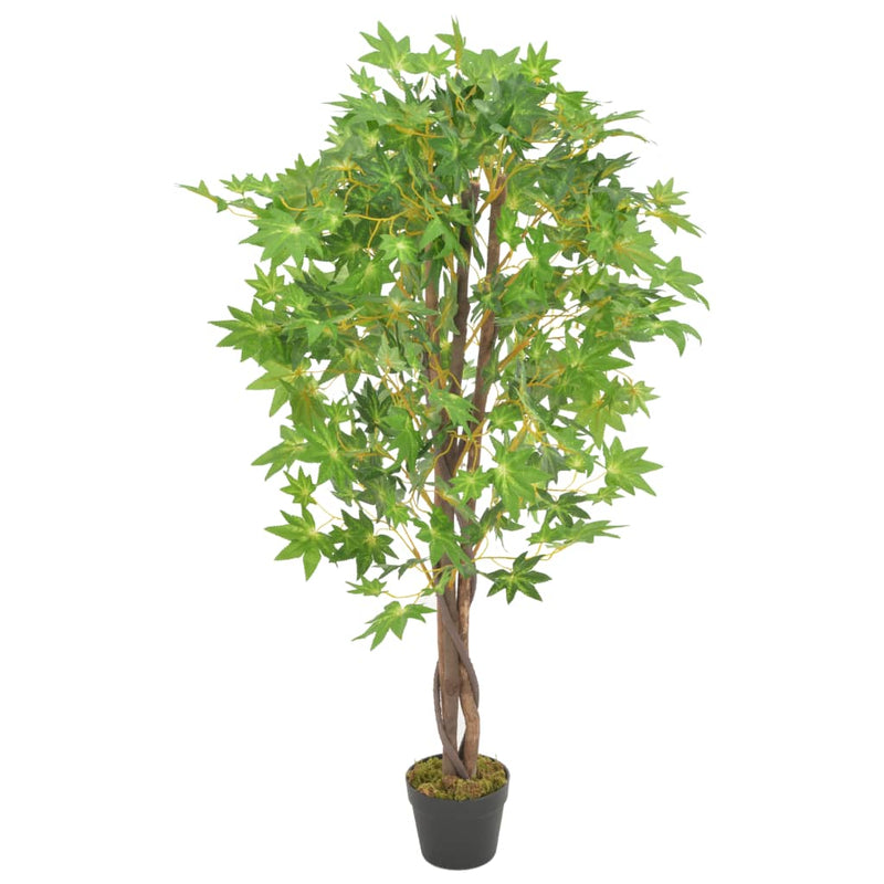 Load image into Gallery viewer, Vidaxl kunstplant met pot esdoorn 120 cm groen

