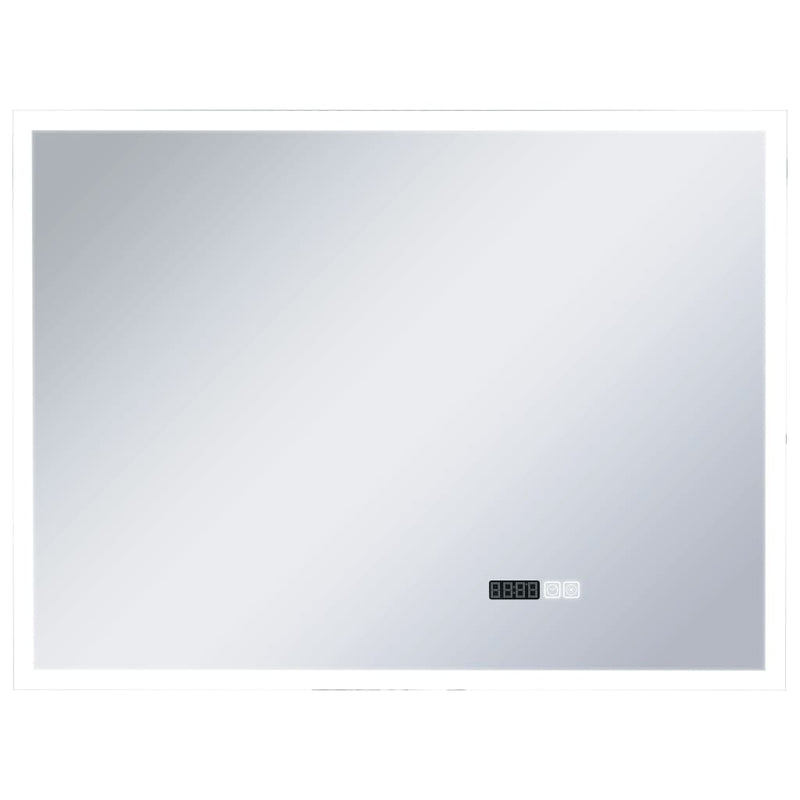 Load image into Gallery viewer, Vidaxl badkamerspiegel led met aanraaksensor en tijdweergave 80x60 cm

