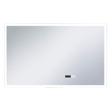 Vidaxl badkamerspiegel led met aanraaksensor en tijdweergave 100x60 cm