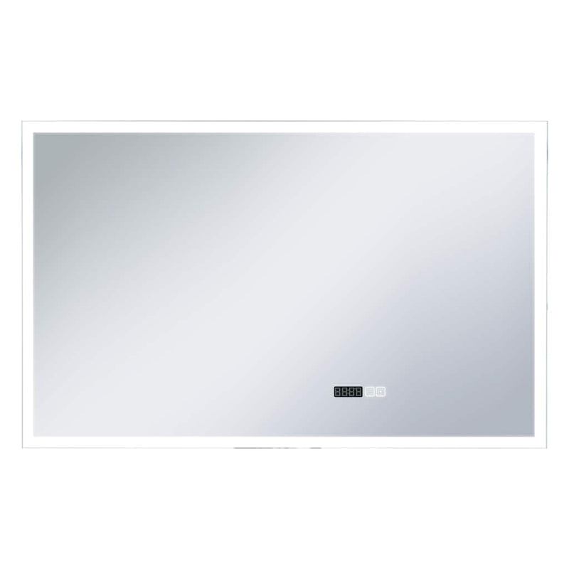 Load image into Gallery viewer, Vidaxl badkamerspiegel led met aanraaksensor en tijdweergave 100x60 cm
