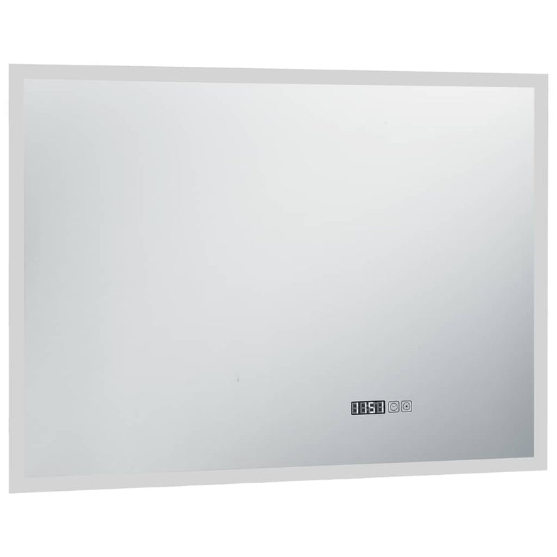 Load image into Gallery viewer, Vidaxl badkamerspiegel led met aanraaksensor en tijdweergave 100x60 cm
