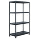 VidaXL Opbergrek 200 kg 80x40x138 cm kunststof zwart