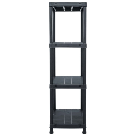 VidaXL Opbergrek 200 kg 80x40x138 cm kunststof zwart