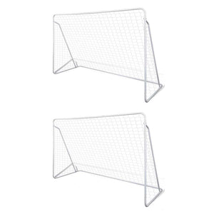 Vidaxl voetbalgoals 2 st 240x90x150 cm staal