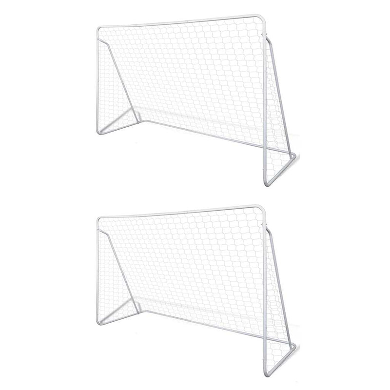 Load image into Gallery viewer, Vidaxl voetbalgoals 2 st 240x90x150 cm staal
