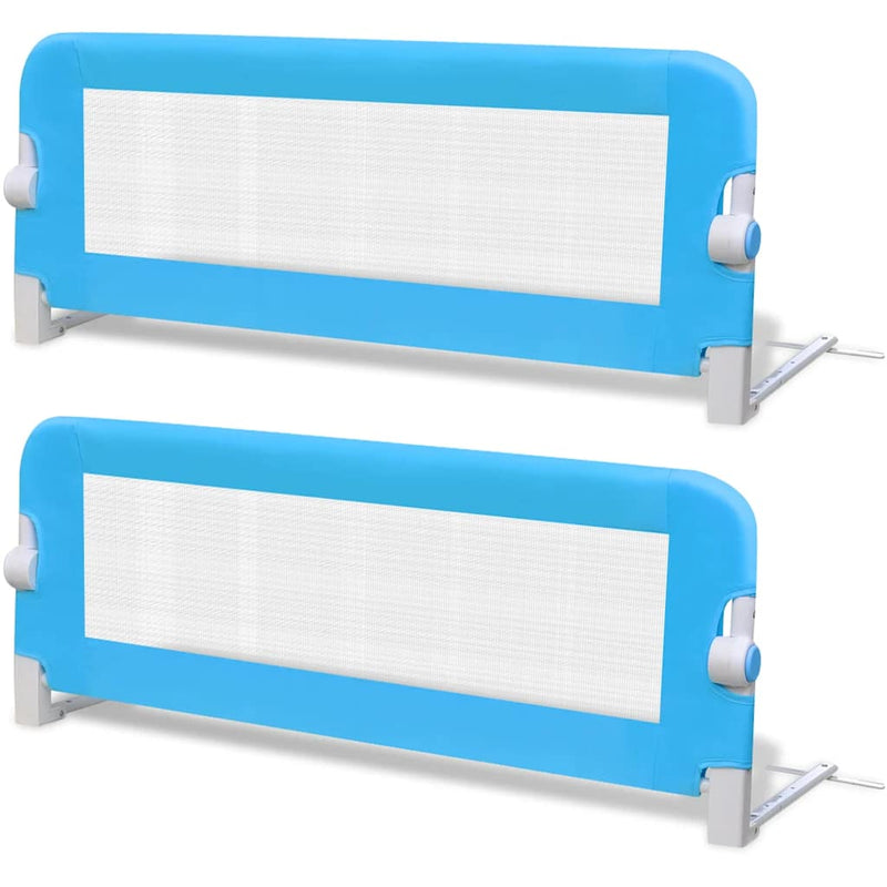 Afbeelding laden in galerijviewer, Vidaxl kinderbedhekjes 2 st 102x42 cm blauw
