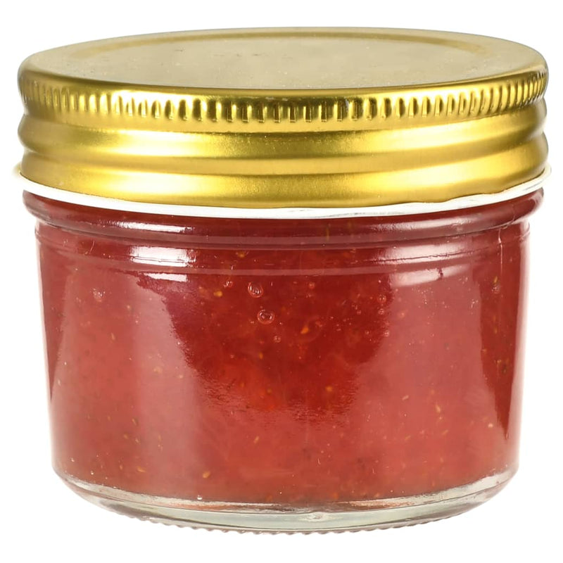 Afbeelding laden in galerijviewer, Vidaxl jampotten met goudkleurige deksels 96 st 110 ml glas
