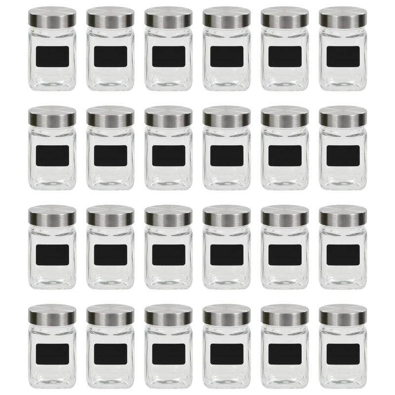 Load image into Gallery viewer, Vidaxl opbergpotten met stickers 24 st 300 ml
