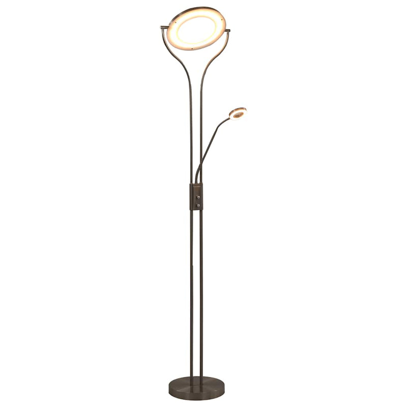 ギャラリービューアに画像をロードする, Vidaxl lamp staand 18 w dimbaar 180 cm zilverkleurig
