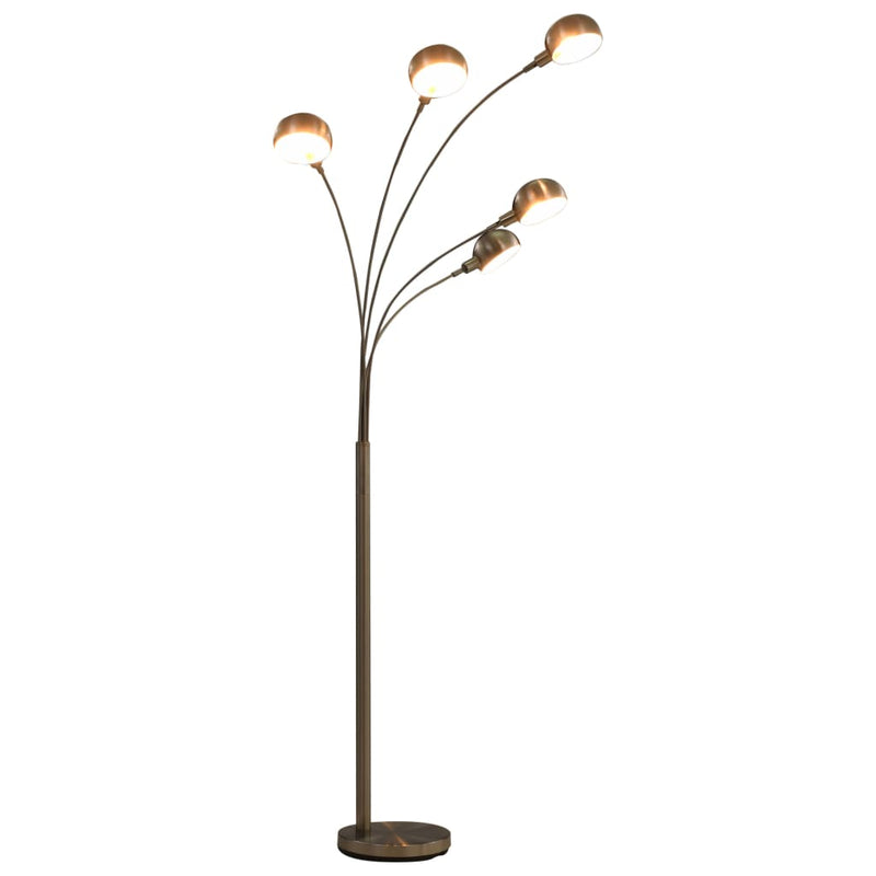 Load image into Gallery viewer, Vidaxl lamp staand 5xe14 200 cm zilverkleurig
