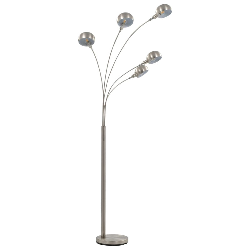 Load image into Gallery viewer, Vidaxl lamp staand 5xe14 200 cm zilverkleurig
