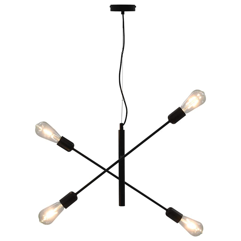 Load image into Gallery viewer, Vidaxl plafondlamp met filament peren 2 w e27 zwart
