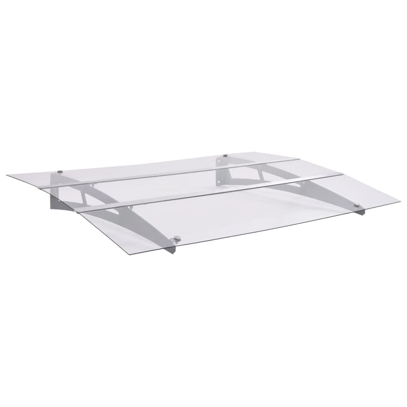 Load image into Gallery viewer, Vidaxl deurluifel 120x90 cm polycarbonaat zilverkleurig en transparant
