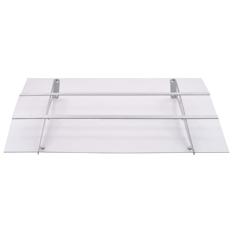 Load image into Gallery viewer, Vidaxl deurluifel 120x90 cm polycarbonaat zilverkleurig en transparant
