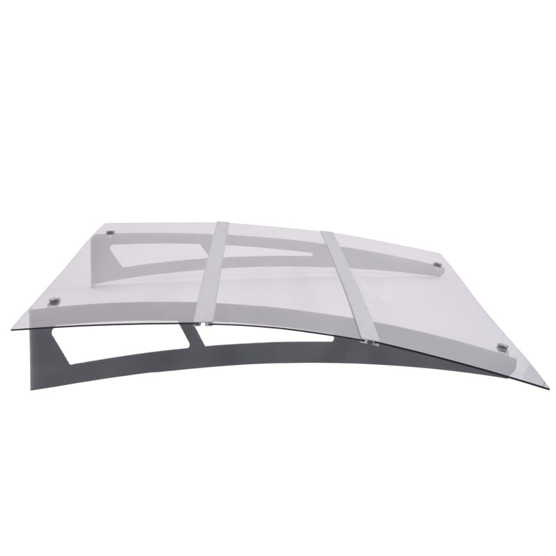 Load image into Gallery viewer, Vidaxl deurluifel 120x90 cm polycarbonaat zilverkleurig en transparant
