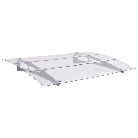 Vidaxl deurluifel 150x90 cm pet zilverkleurig en transparant