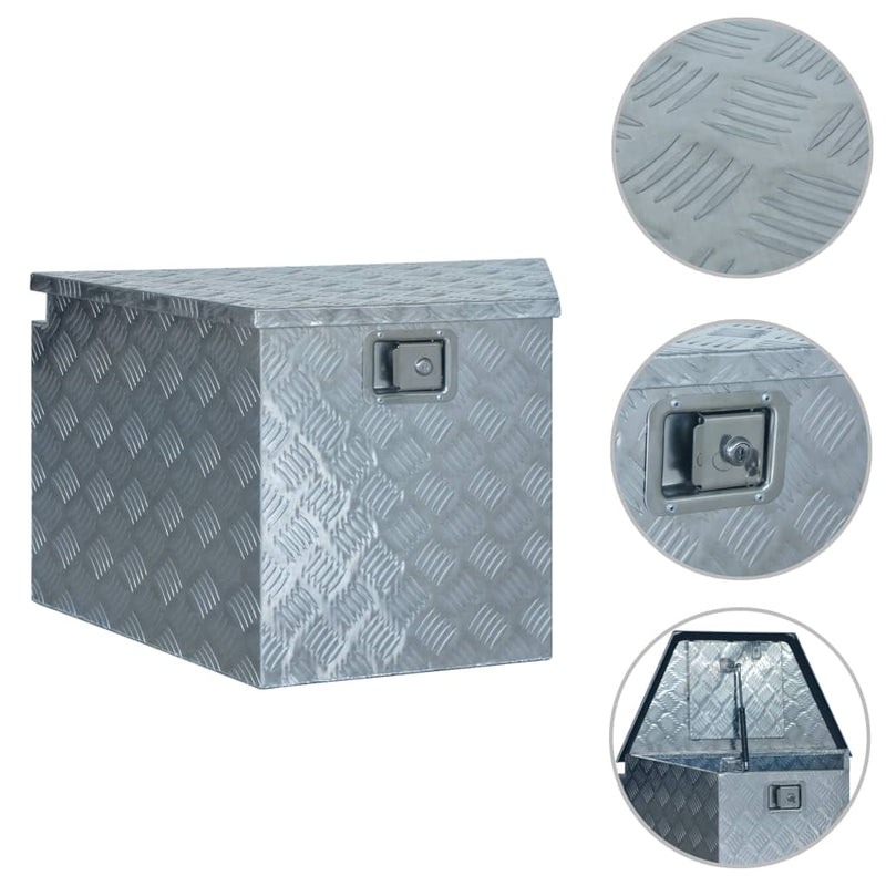 Load image into Gallery viewer, VidaXL Aluminium kist 737 381x410x460 mm zilverkleurig
