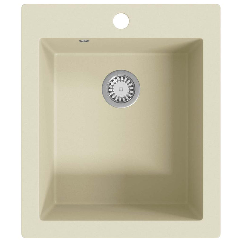 Load image into Gallery viewer, Vidaxl gootsteen enkele bak graniet beige
