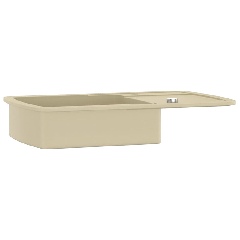 Load image into Gallery viewer, Vidaxl gootsteen enkele bak graniet beige
