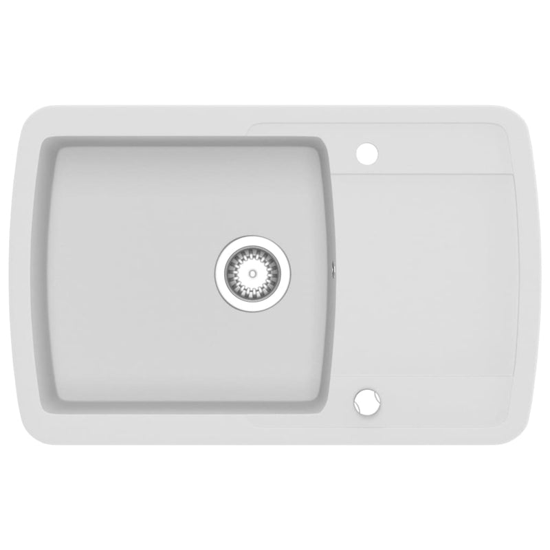 Load image into Gallery viewer, Vidaxl gootsteen enkele bak graniet wit
