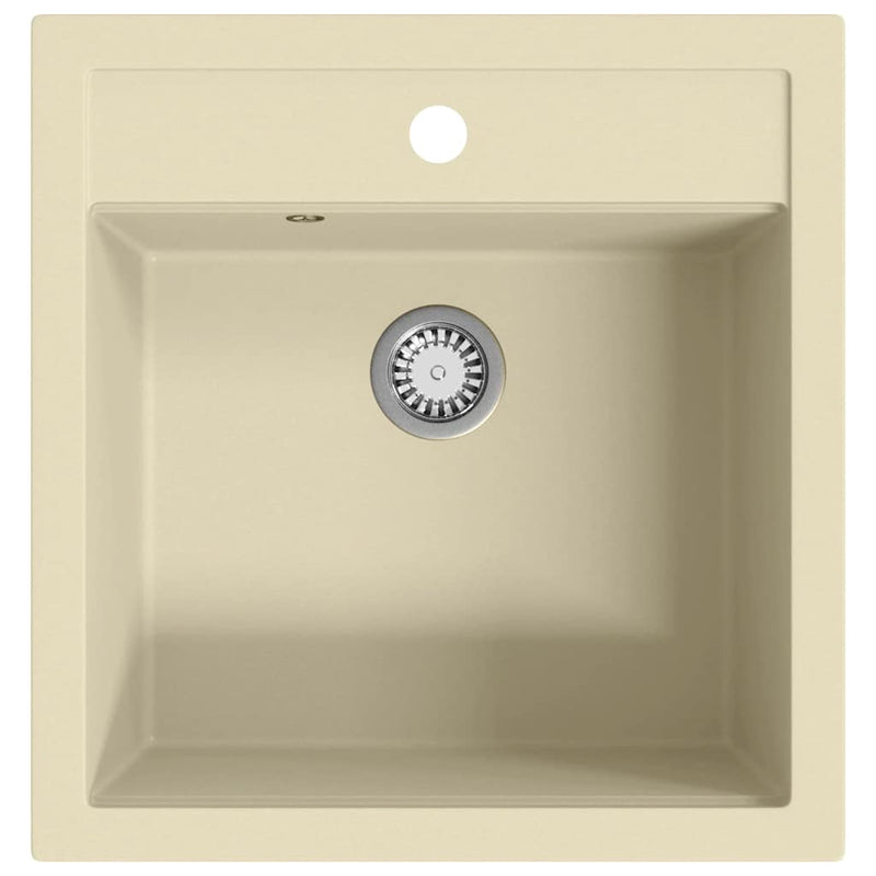 Load image into Gallery viewer, Vidaxl gootsteen enkele bak graniet beige
