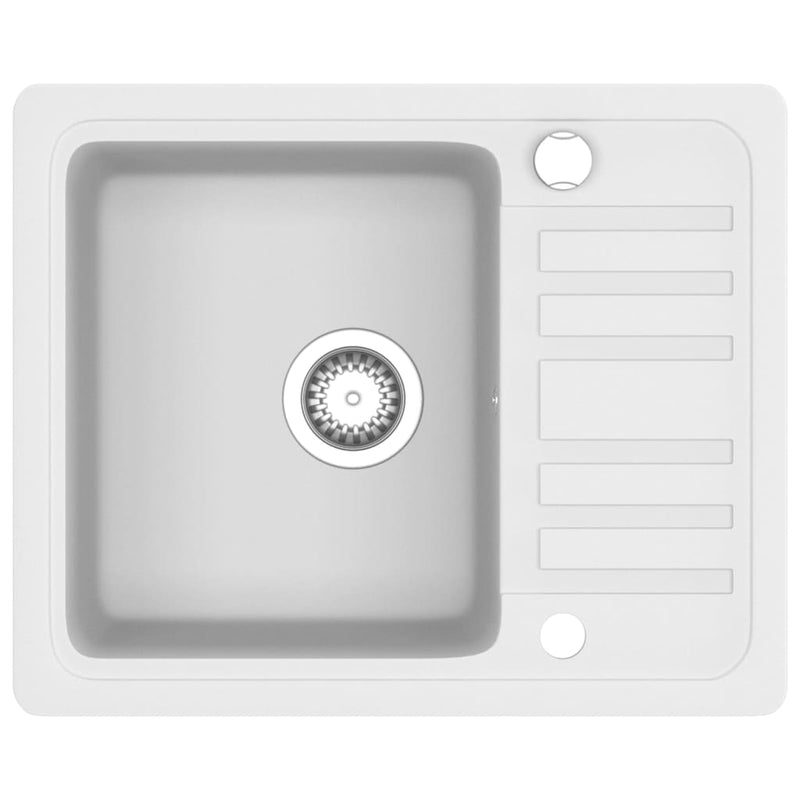 Load image into Gallery viewer, Vidaxl gootsteen enkele bak graniet wit
