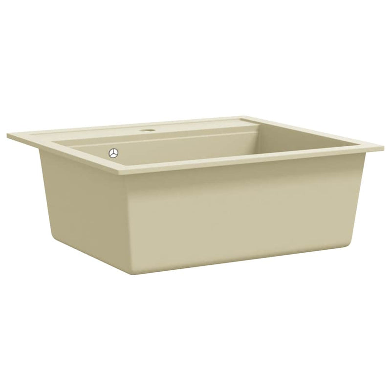 Load image into Gallery viewer, Vidaxl gootsteen enkele bak graniet beige
