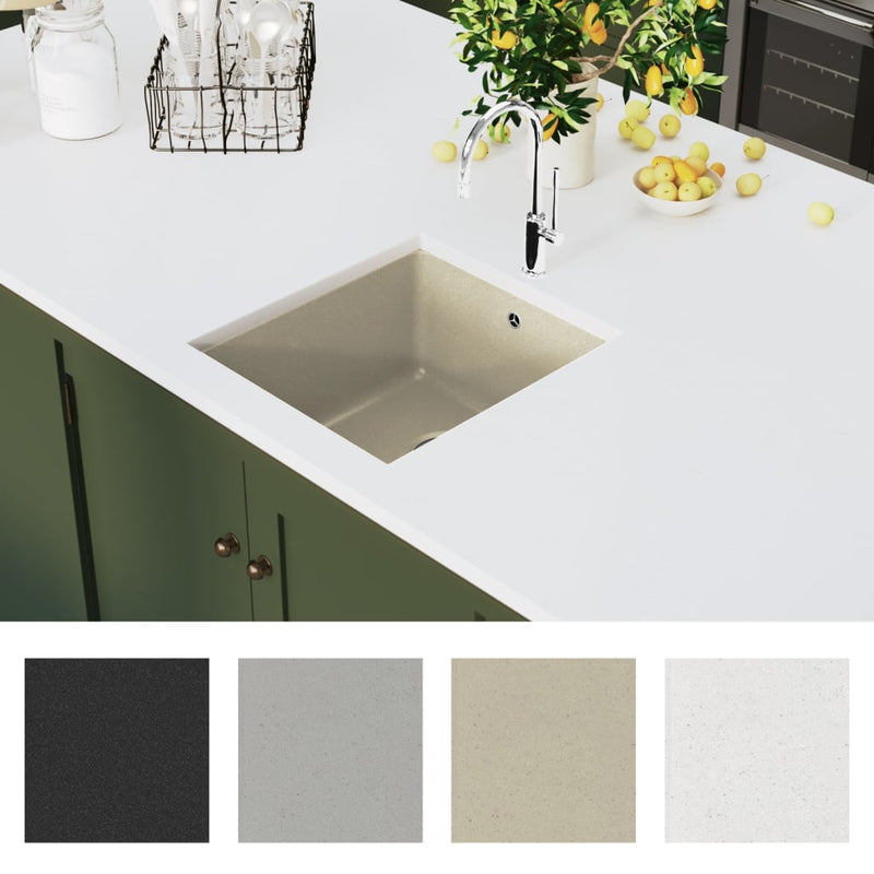 Load image into Gallery viewer, Vidaxl gootsteen enkele bak graniet beige
