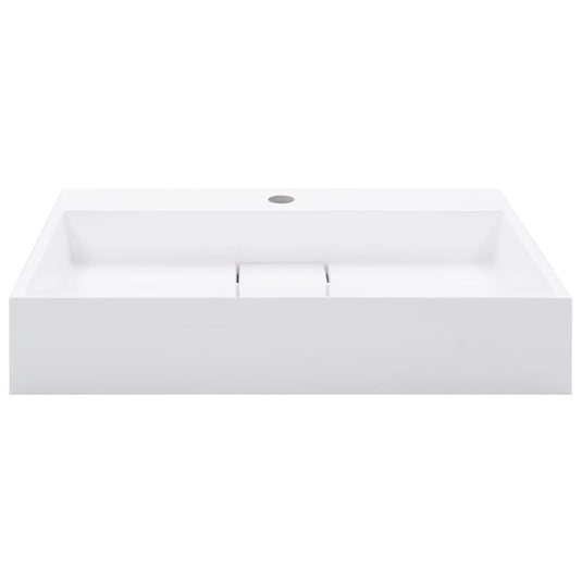 Vidaxl wastafel 60x38x11 cm mineraal gegoten marmer gegoten wit
