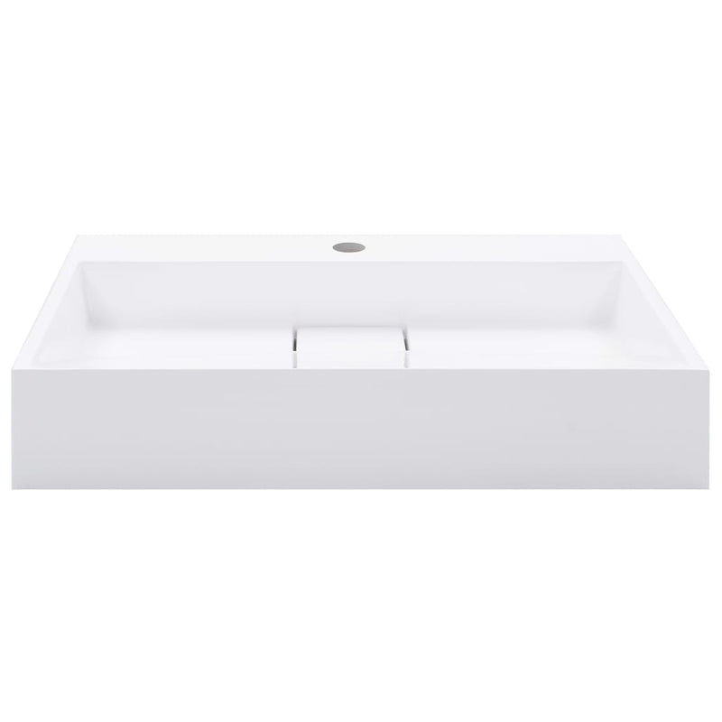 Load image into Gallery viewer, Vidaxl wastafel 60x38x11 cm mineraal gegoten marmer gegoten wit
