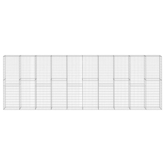 VidaXL Schanskorfmuur met deksels 600x30x200 cm gegalvaniseerd staal