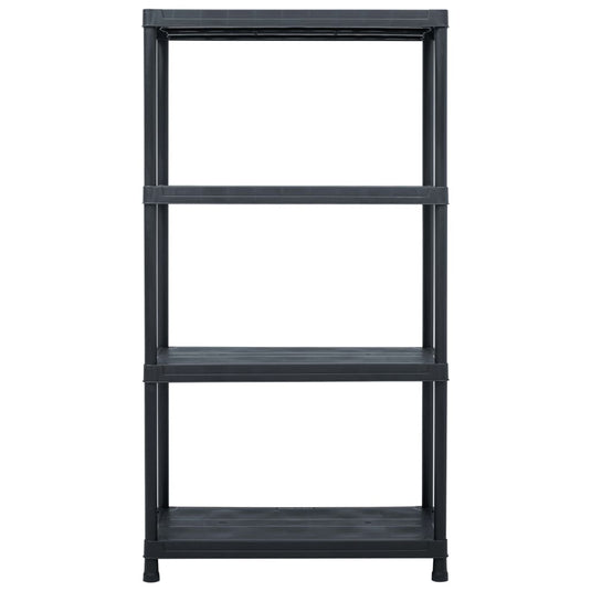 Vidaxl opbergrekken 5 st 60x30x138 cm kunststof zwart