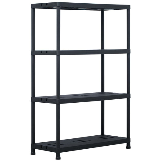 VidaXL Opbergrekken 2 st 220 kg 90x40x138 cm kunststof zwart