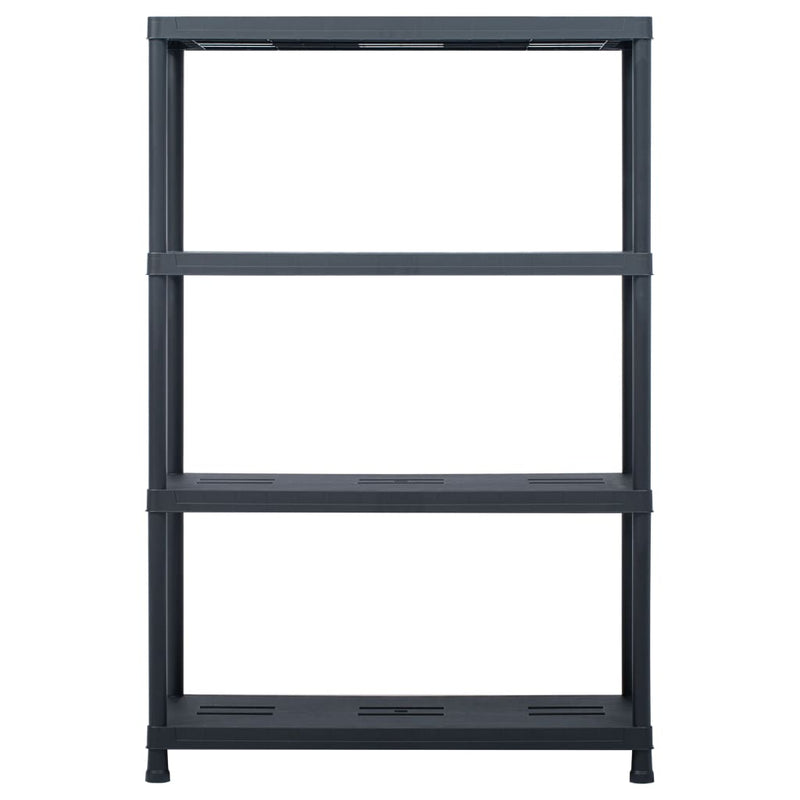 Load image into Gallery viewer, VidaXL Opbergrekken 2 st 220 kg 90x40x138 cm kunststof zwart
