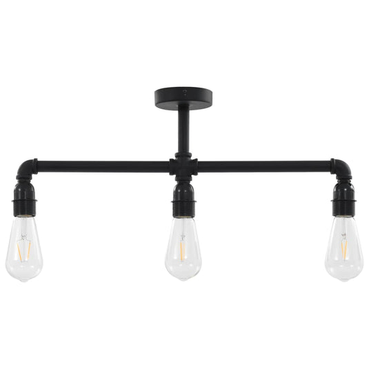 Vidaxl plafondlamp 3xe27 zwart