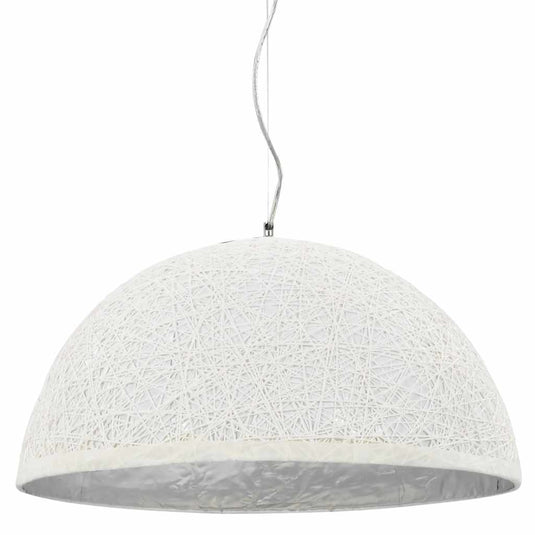 Vidaxl hanglamp e27 ø50 cm wit en zilver