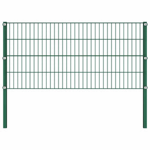 Vidaxl schuttingpaneel met palen ijzer 176,5x80 cm groen