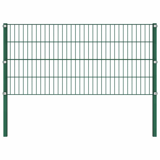 Vidaxl schuttingpaneel met palen ijzer 176,5x80 cm groen